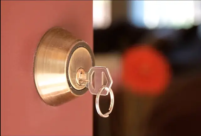 New door lock installed on a home in Beverly Hills, TX