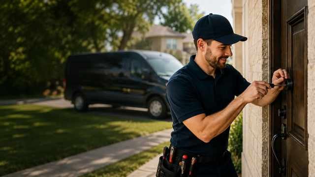 New homeowner rekeying locks in Waco